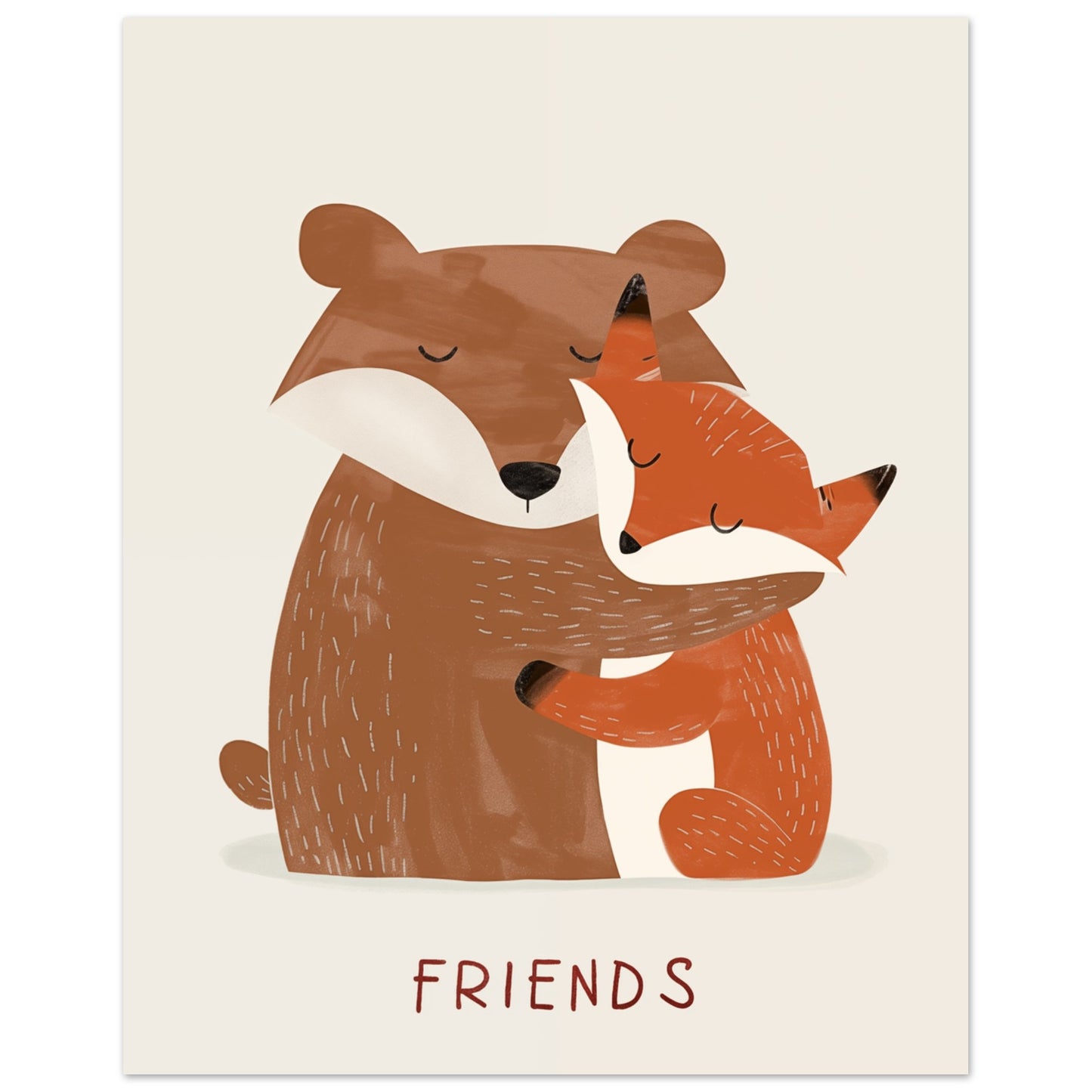 Bär und Fuchs 40x50 cm - Pixara