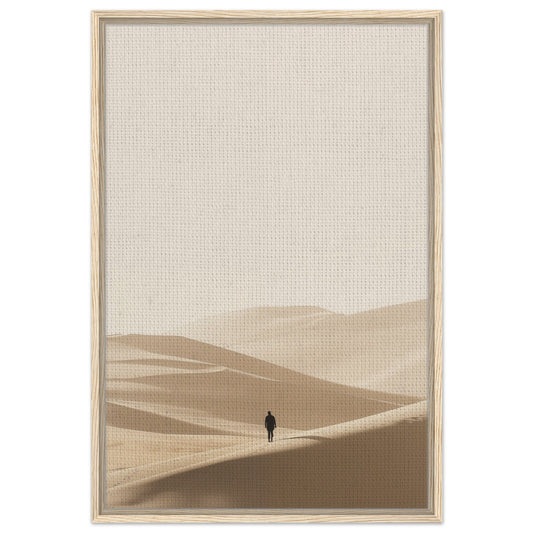 Einsamer Wanderer | Gerahmte Leinwand Holzrahmen 60x90 cm - Pixara