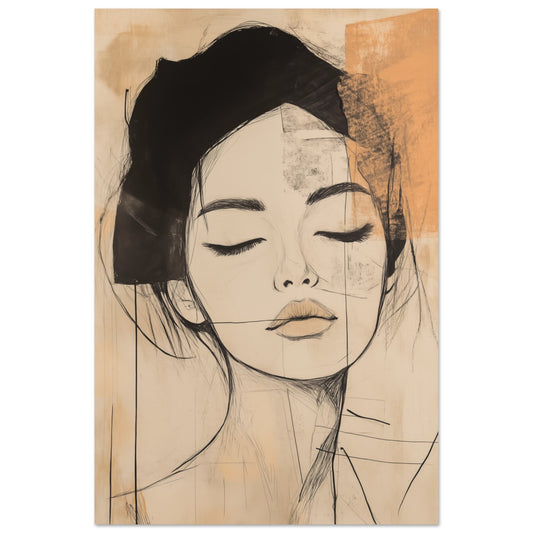 Zarte Linien im Portrait Poster 60x90 cm - Pixara