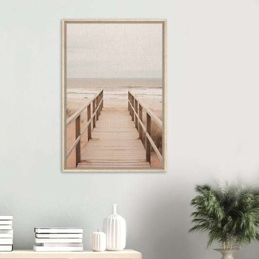 Weg zum Horizont - Gerahmte Leinwand - Pixara