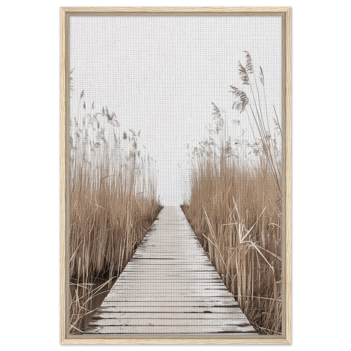 Pfad der Ruhe - Gerahmte Leinwand Holzrahmen 60x90 cm - Pixara