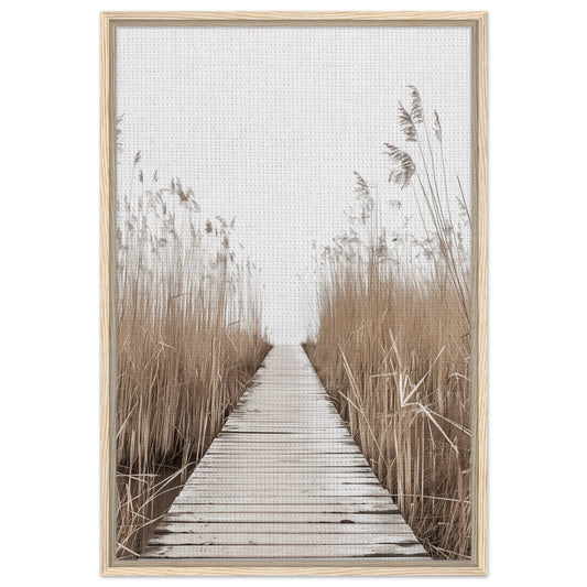 Pfad der Ruhe - Gerahmte Leinwand Holzrahmen 60x90 cm - Pixara