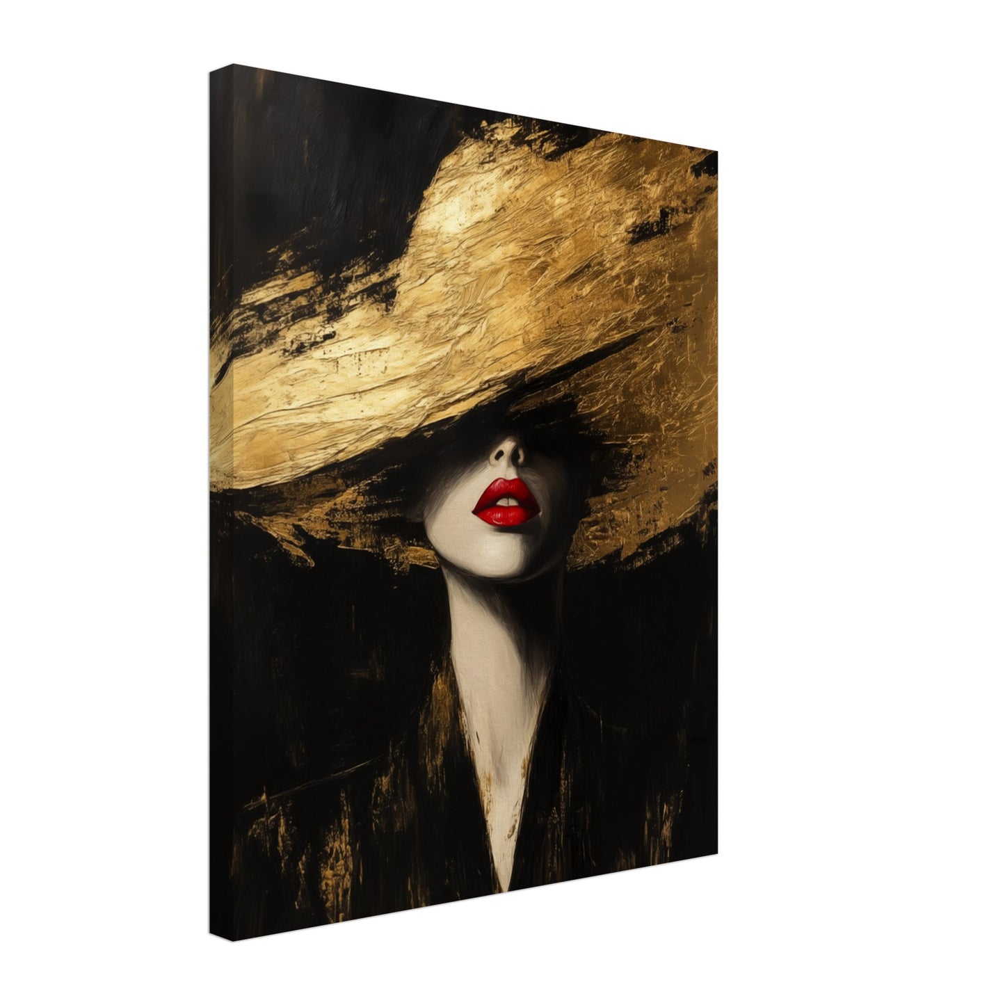 Goldene Eleganz Leinwand 40x50 cm - Pixara