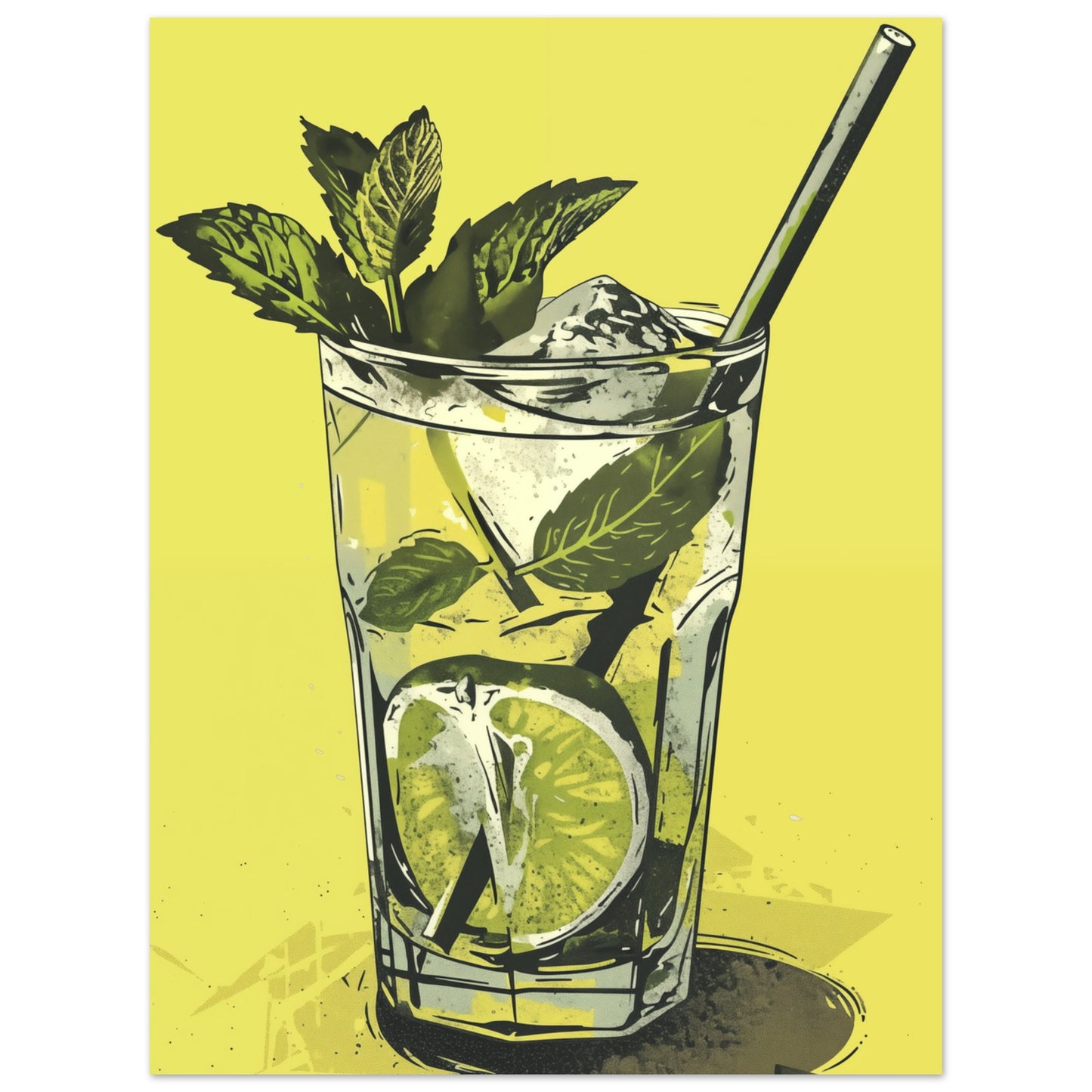 Mojito in Vintage-Stil 30x40 cm - Pixara