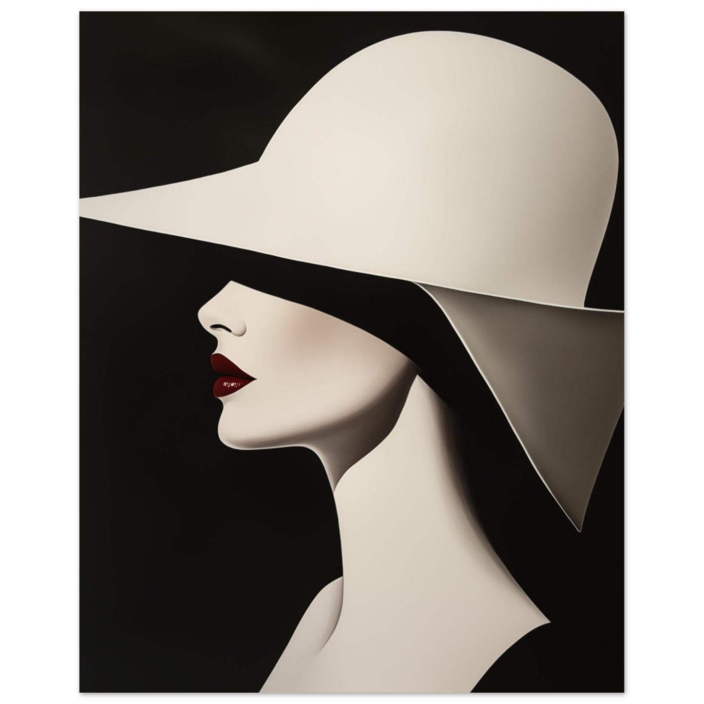 Minimalistisches Profil Poster 20x25 cm - Pixara