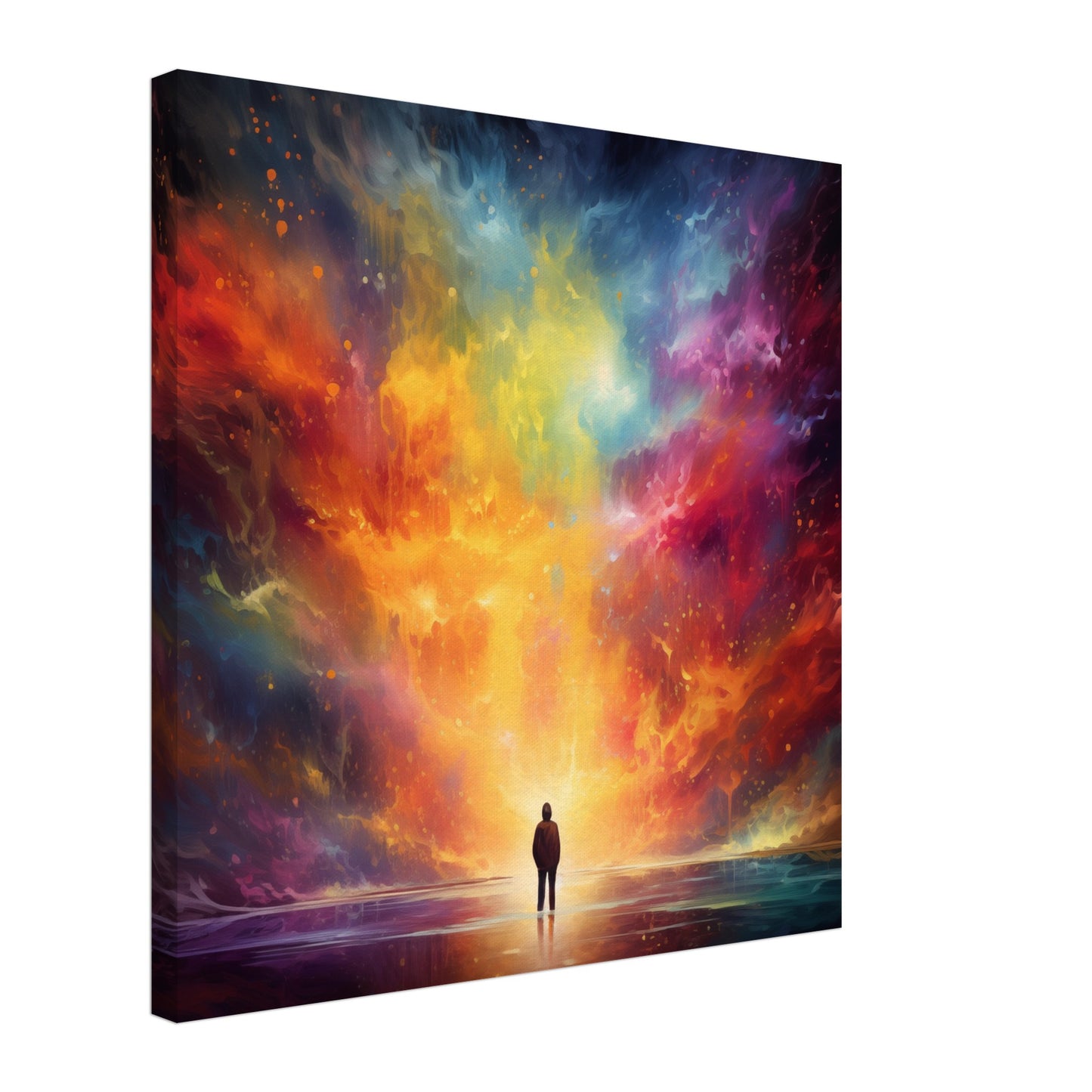 Farbexplosion Leinwand 50x50 cm - Pixara