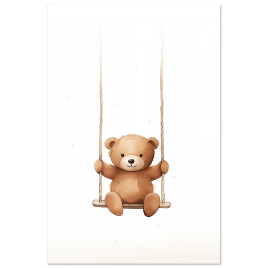 "Swingy", der kleine Bär Poster 60x90 cm - Pixara