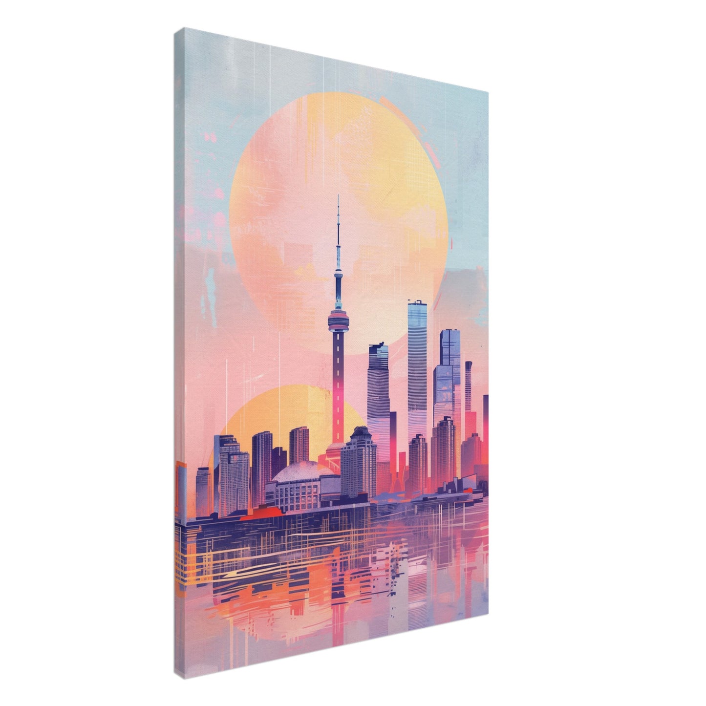 Urbane Dämmerung Leinwand 60x90 cm - Pixara