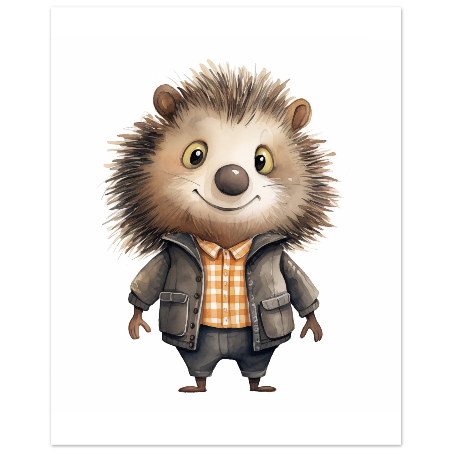 Stachelschwein "Piet" Poster 40x50 cm - Pixara