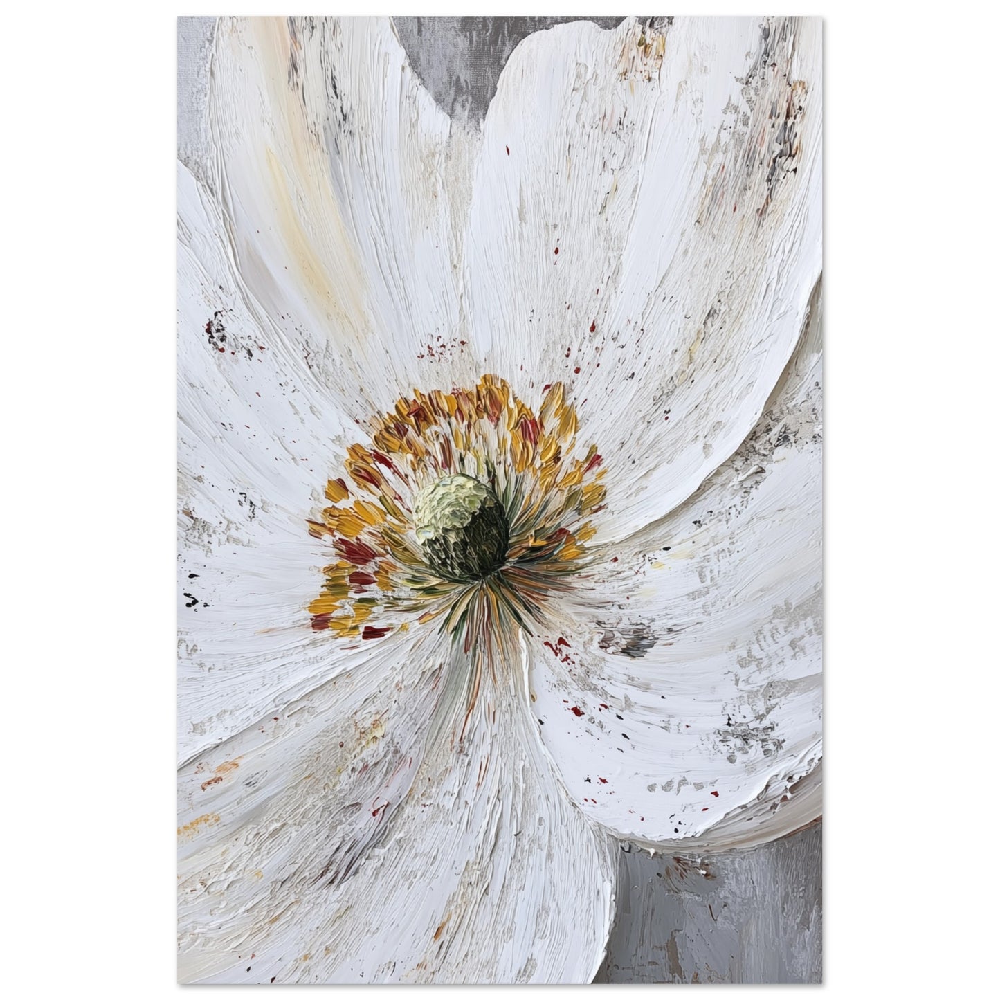 Weiße Blume in Nahaufnahme Poster 60x90 cm - Pixara