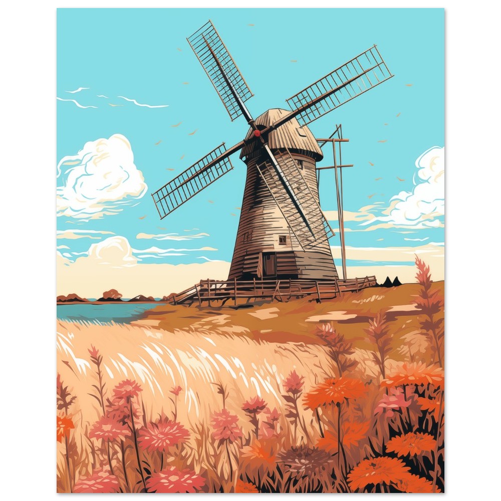 Amber-Mühle 40x50 cm - Pixara