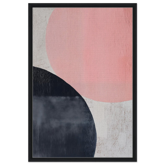 Geometrische Harmonie | Gerahmte Leinwand Schwarzer Rahmen 60x90 cm - Pixara