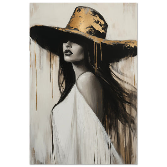 Schwarz-Weiße Eleganz 60x90 cm - Pixara