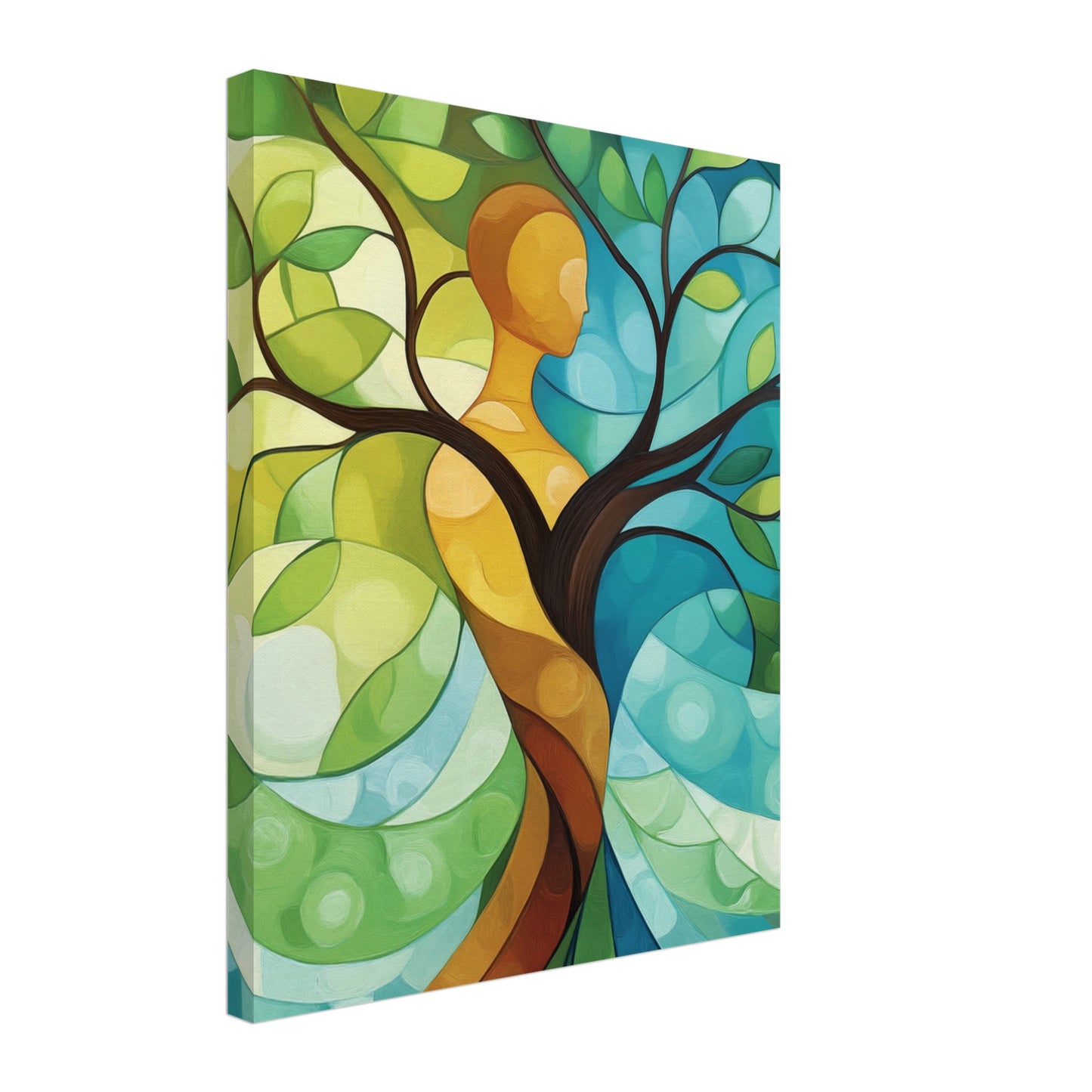 Die Symbiose von Mensch und Natur Leinwand 40x50 cm - Pixara
