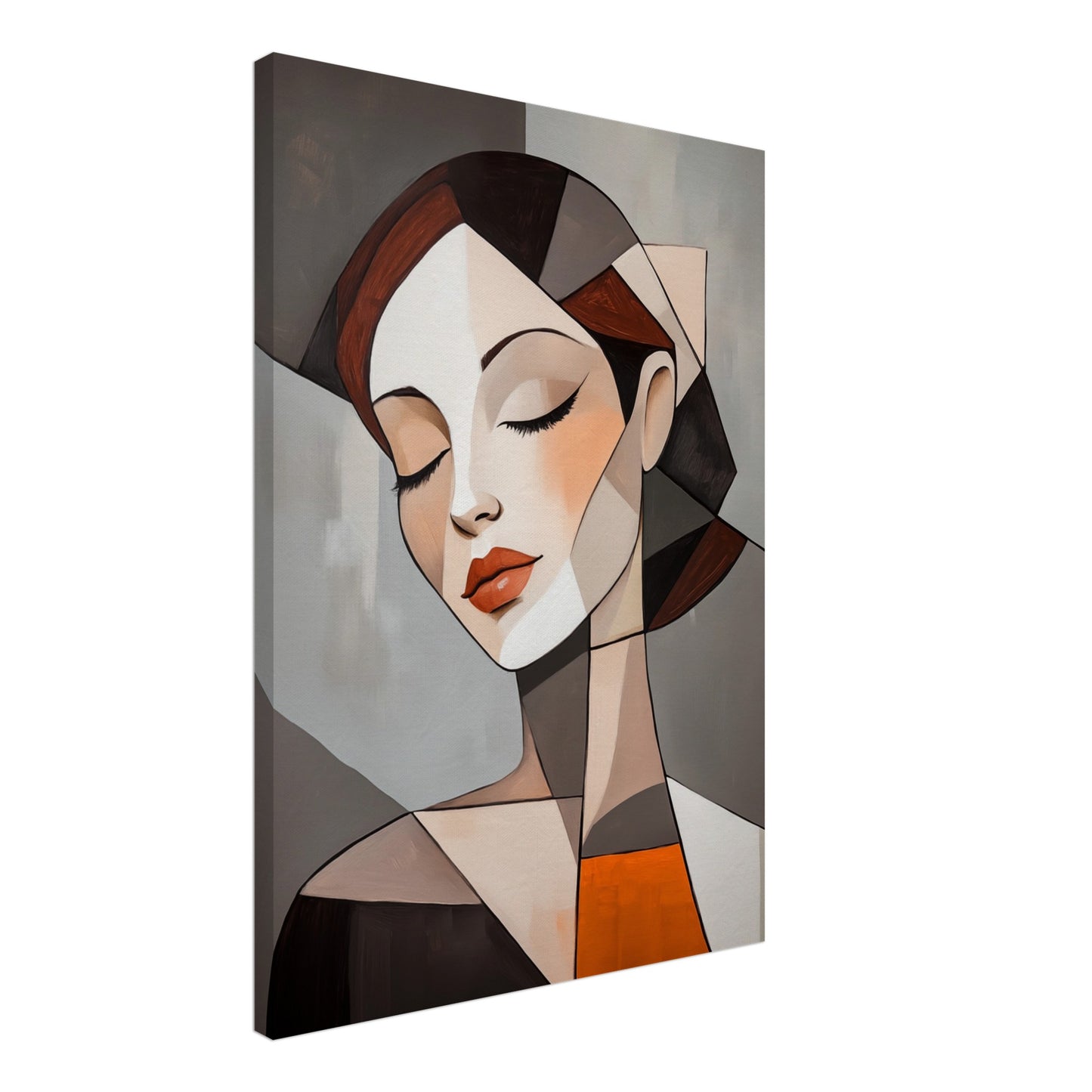 Geometrisches Porträt einer Frau Leinwand 50x70 cm - Pixara