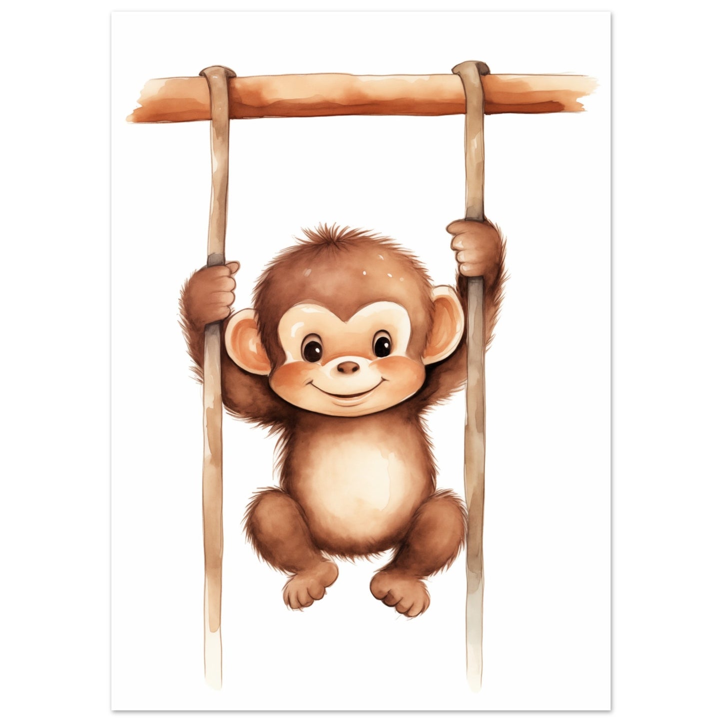"Chip", der freche Affe Poster 50x70 cm - Pixara