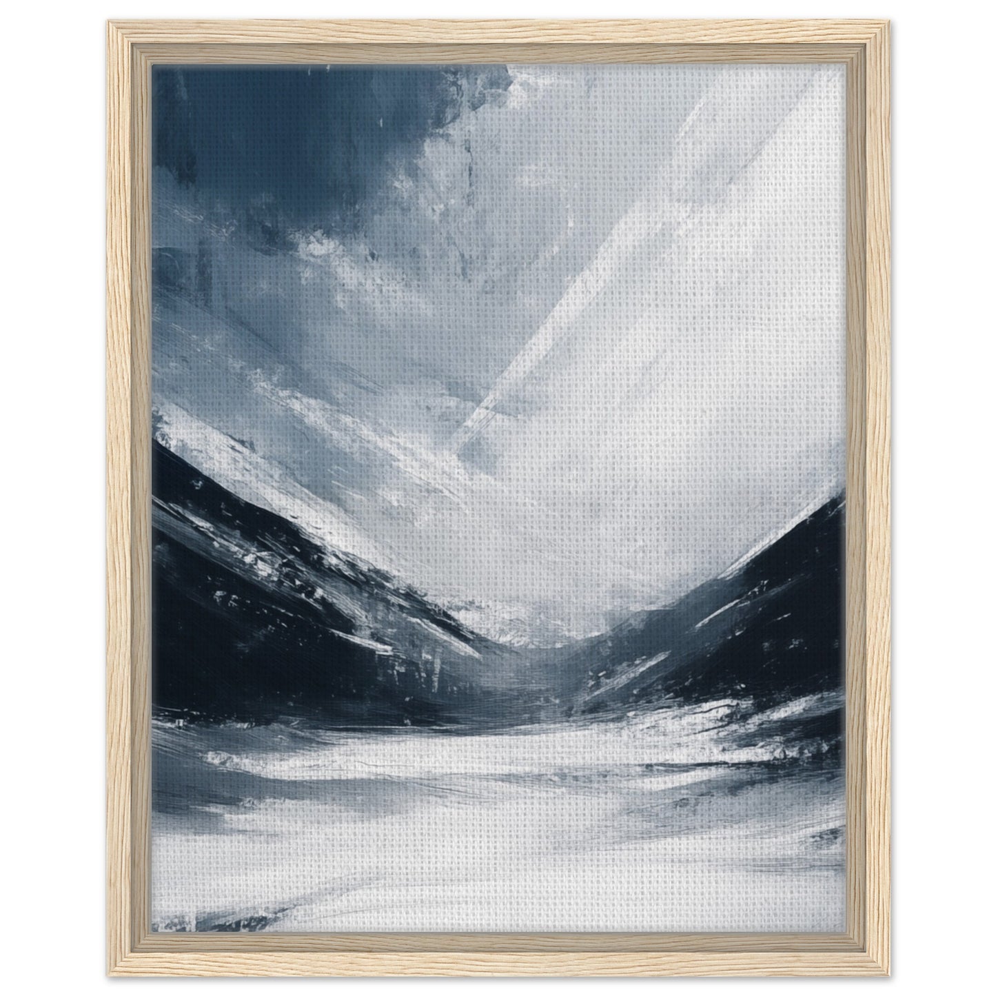 Gefrorene Passage | Gerahmte Leinwand Holzrahmen 40x50 cm - Pixara
