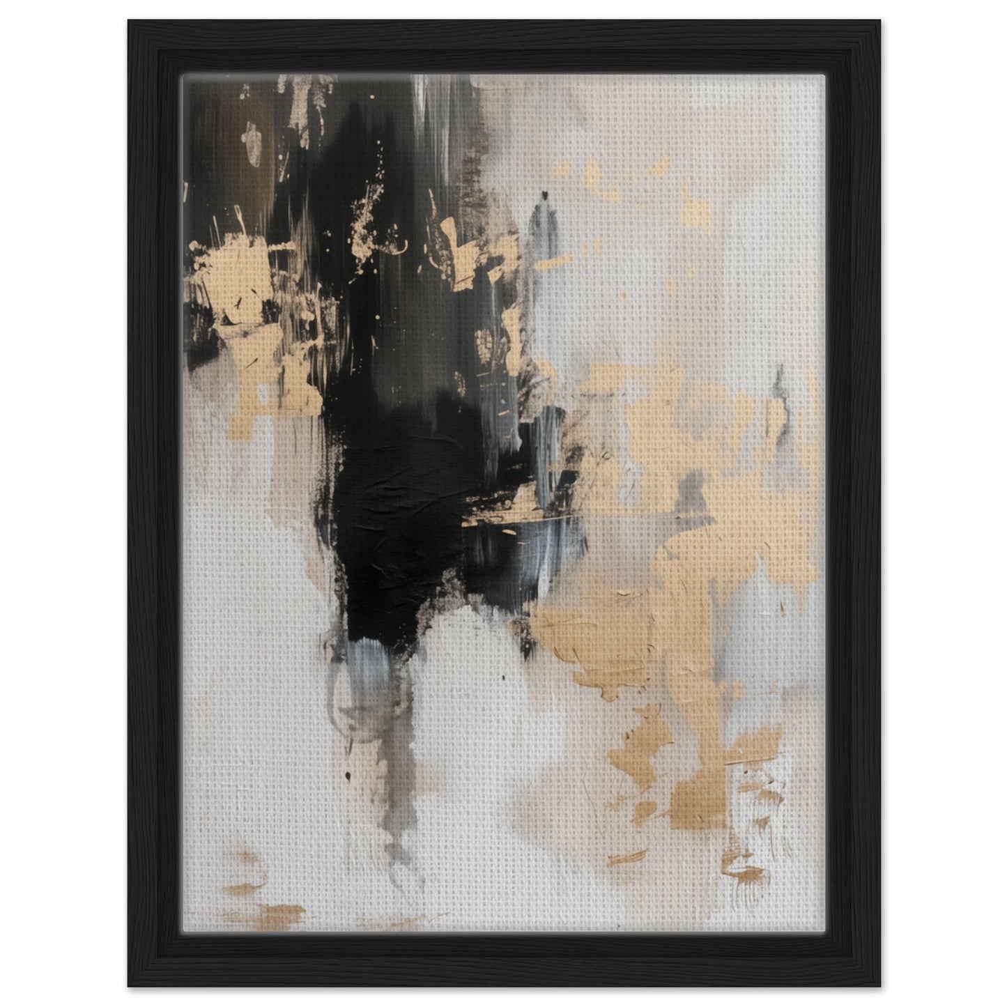 Modern Luxe Abstract | Gerahmte Leinwand Schwarzer Rahmen 30x40 cm - Pixara