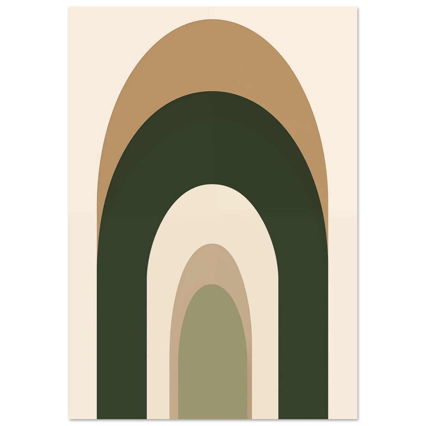 Geometrische Bögen in Naturtönen 70x100 cm - Pixara