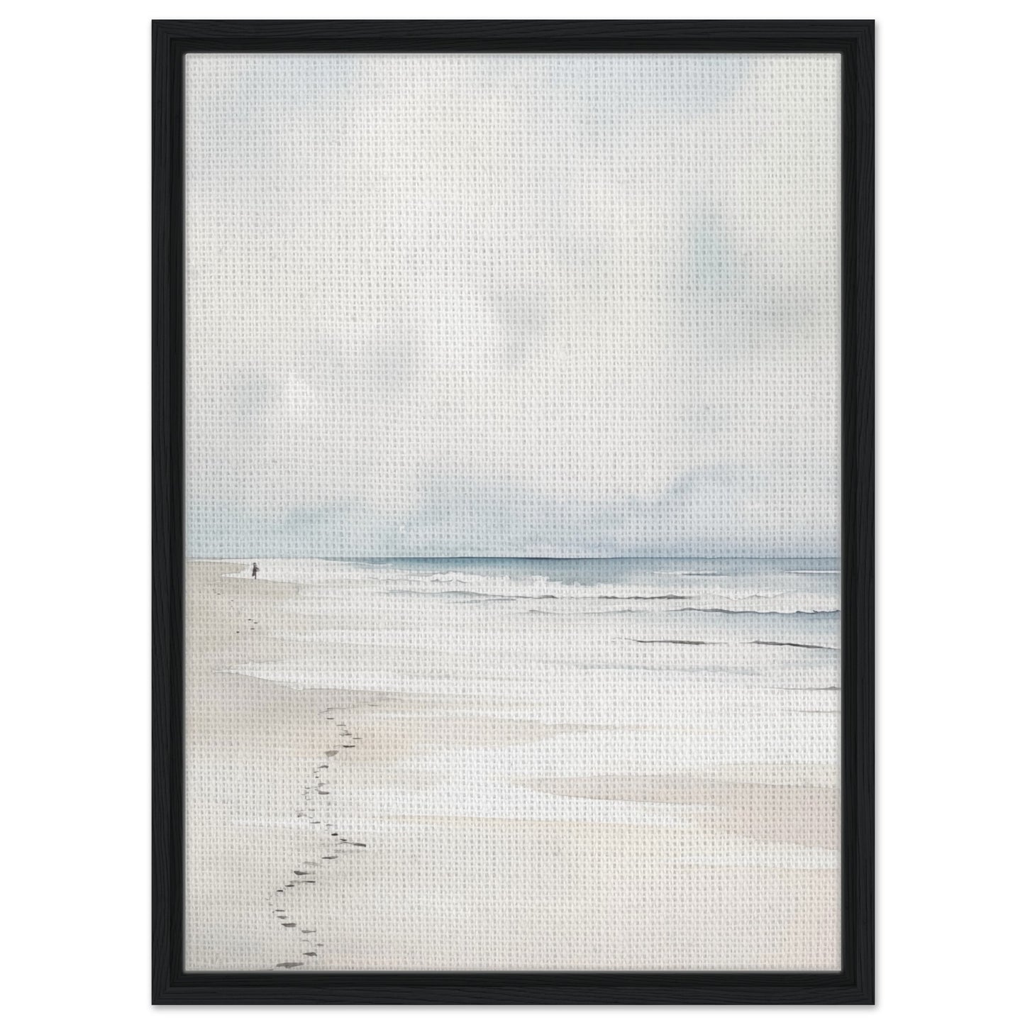 Sandspuren | Gerahmte Leinwand Schwarzer Rahmen 50x70 cm - Pixara