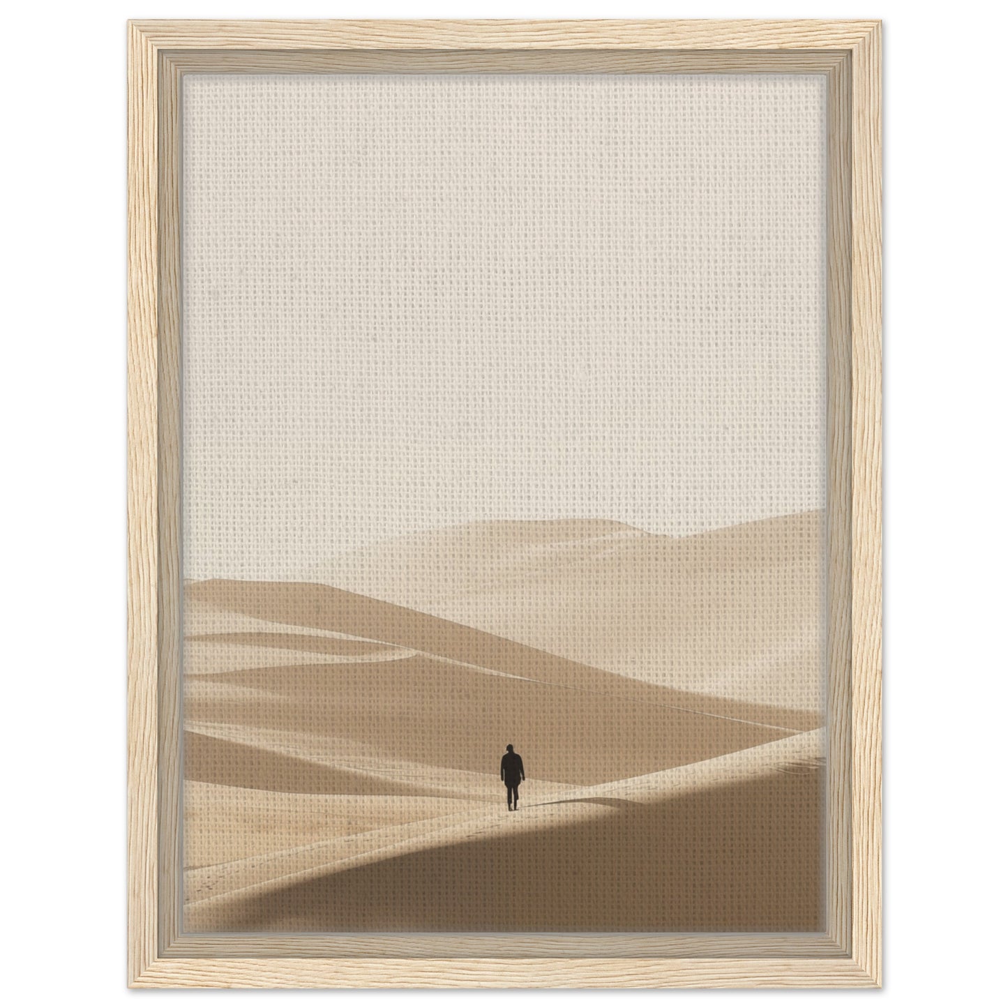 Einsamer Wanderer | Gerahmte Leinwand Holzrahmen 30x40 cm - Pixara