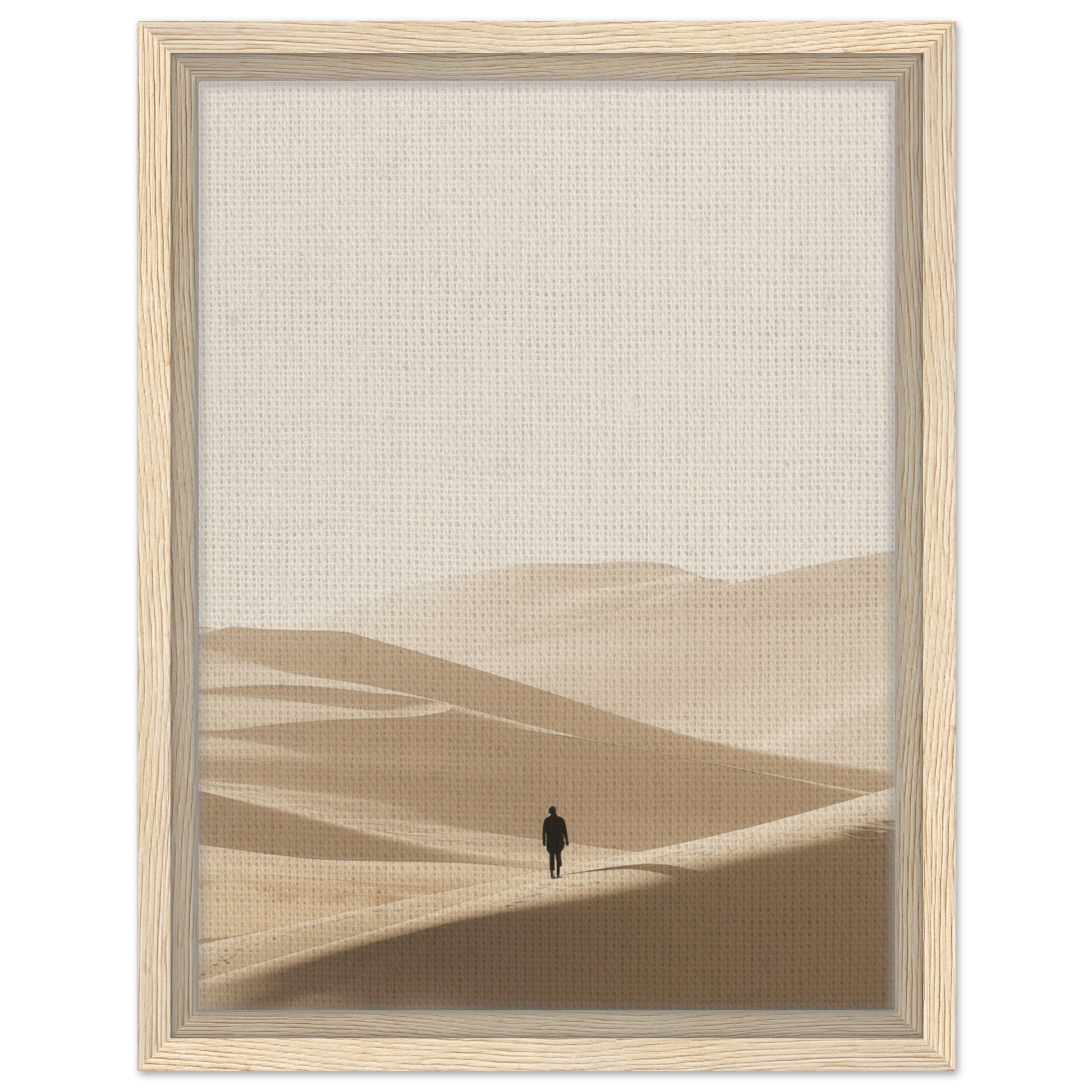 Einsamer Wanderer | Gerahmte Leinwand Holzrahmen 30x40 cm - Pixara