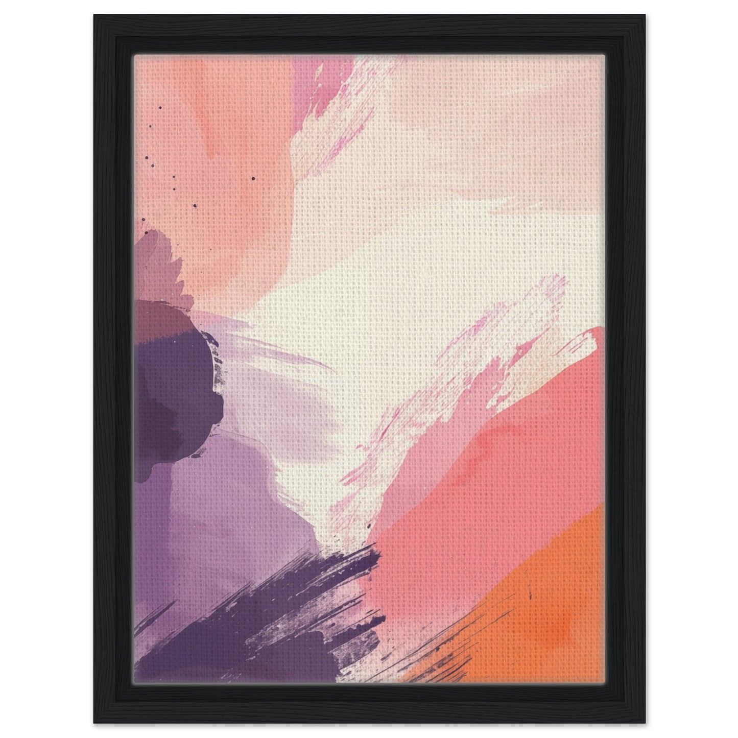 Pastell Morgen | Gerahmte Leinwand Schwarzer Rahmen 30x40 cm - Pixara