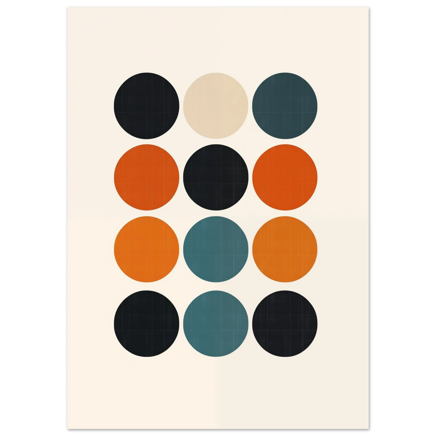 Retro Farbpalette mit Kreisen Poster 50x70 cm - Pixara