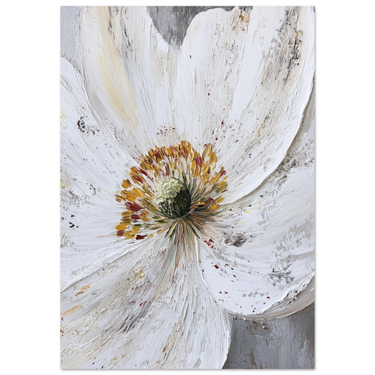 Weiße Blume in Nahaufnahme Poster 70x100 cm - Pixara