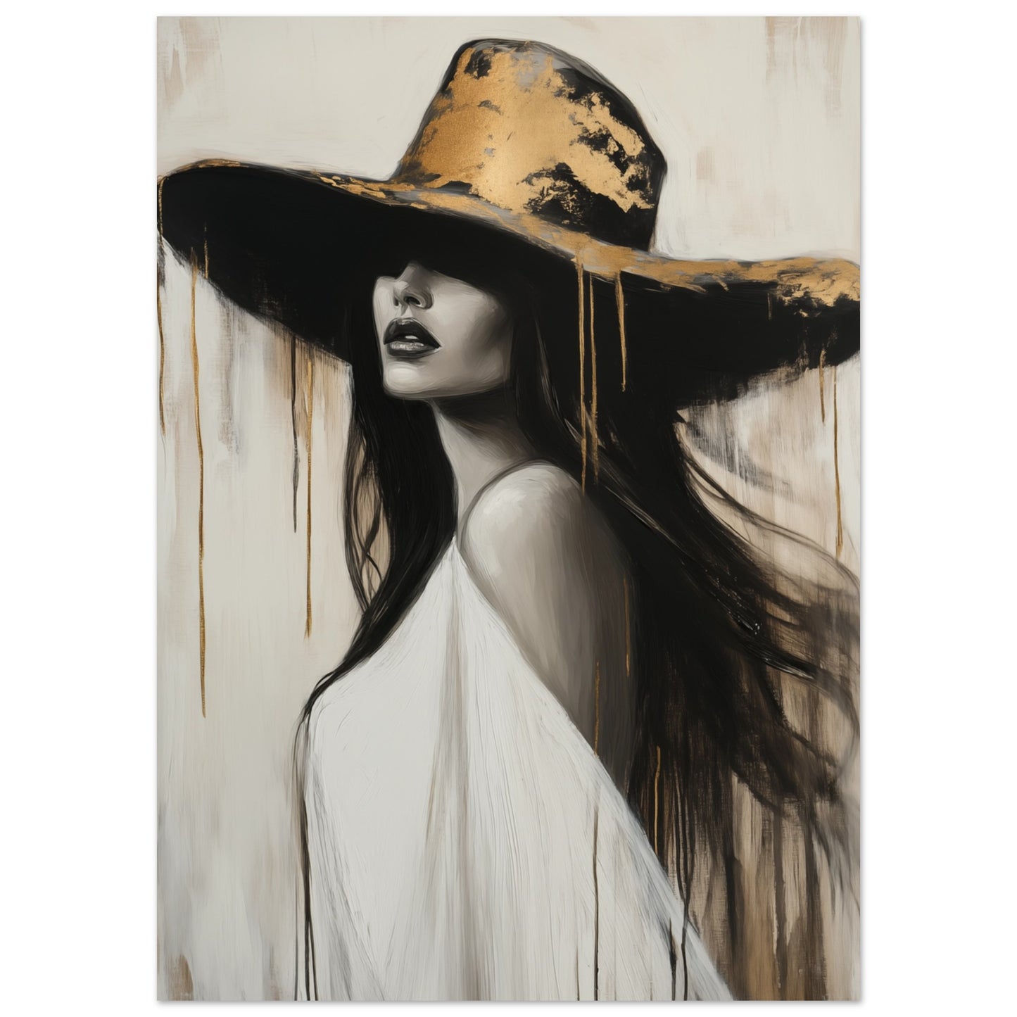Schwarz-Weiße Eleganz 50x70 cm - Pixara