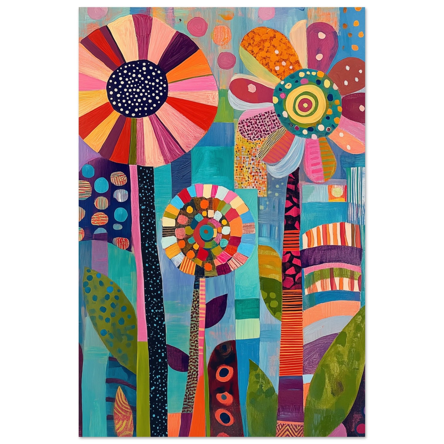 Bunte Blumenpracht 60x90 cm - Pixara
