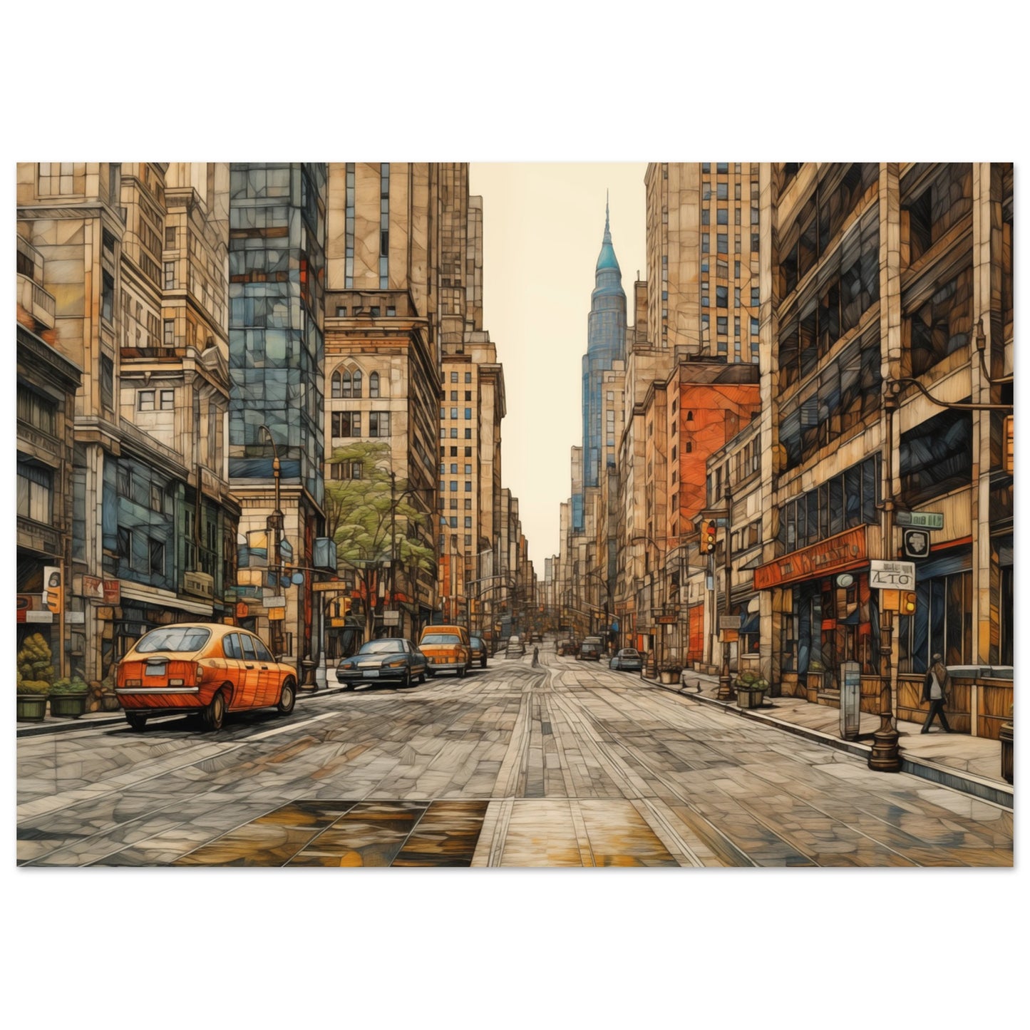 Urban Echoes Poster A4 21x29.7 cm - Pixara