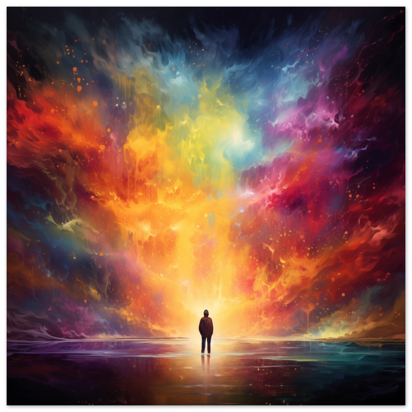 Farbexplosion Poster 30x30 cm - Pixara