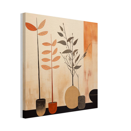 Pflanzen in Ambers Atelier Leinwand 30x30 cm - Pixara