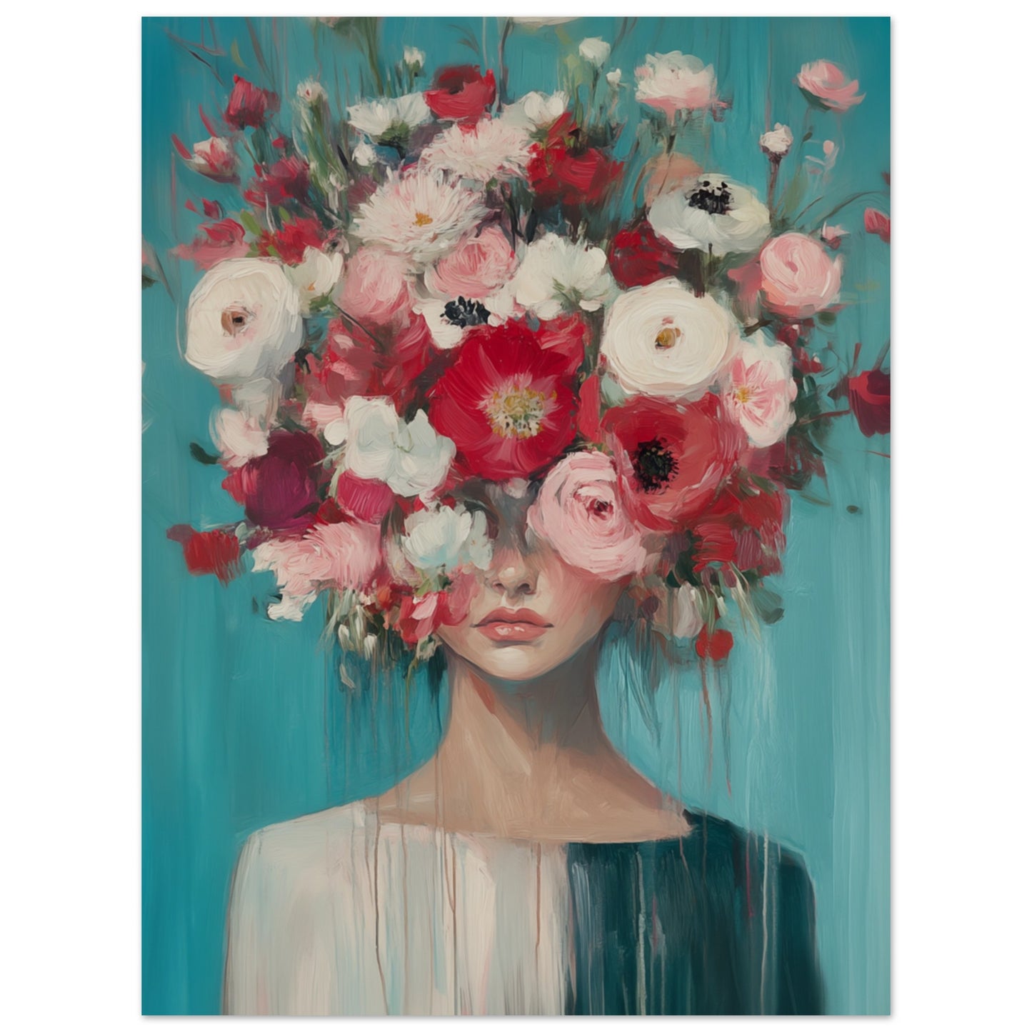 Florale Fantasie Poster 30x40 cm - Pixara