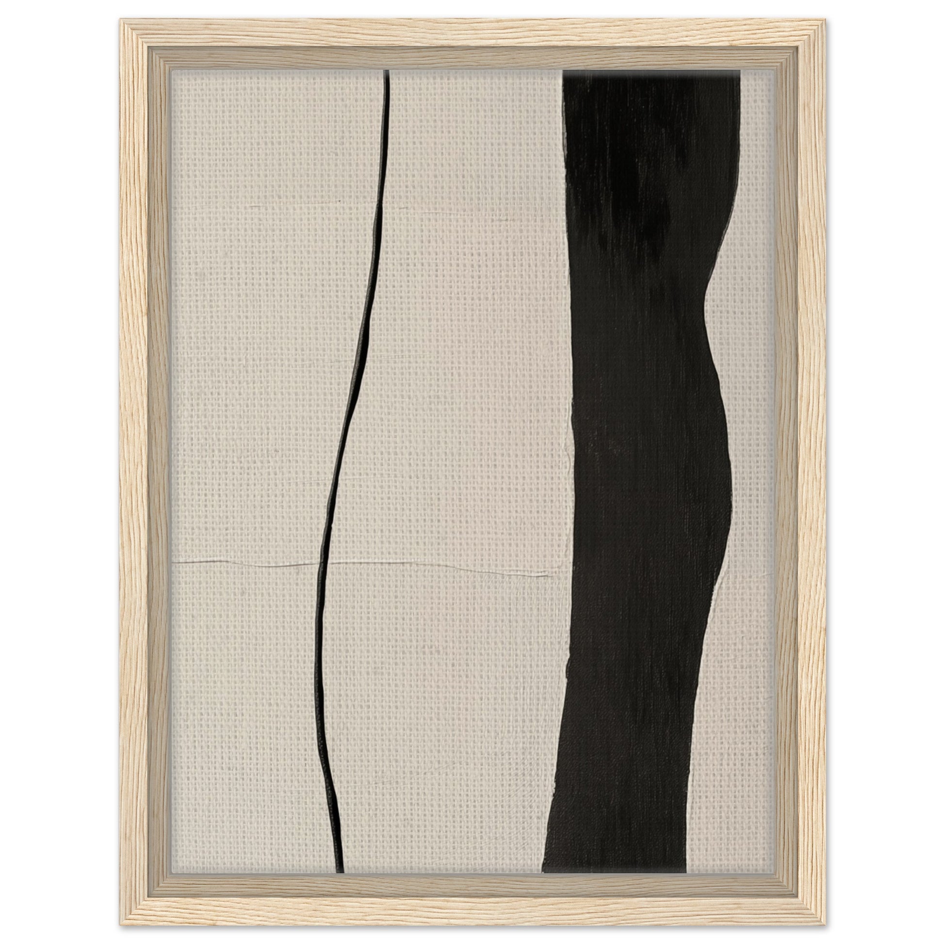 Kontrast der Linien | Gerahmte Leinwand Holzrahmen 30x40 cm - Pixara