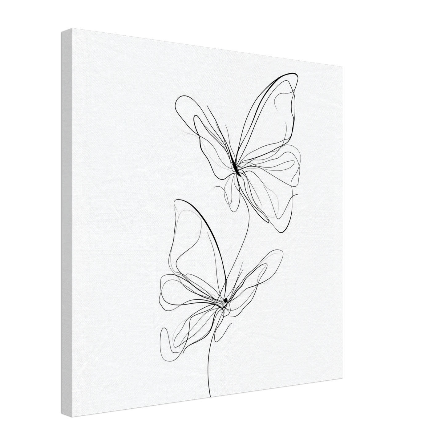 Federleicht – Schmetterlinge in Linie Leinwand 50x50 cm - Pixara