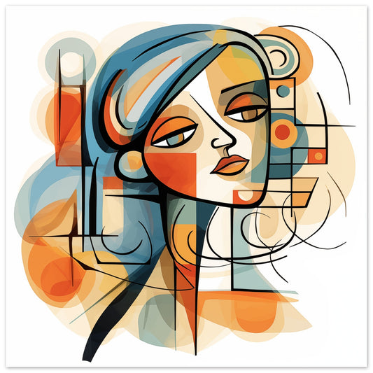 Geometrische Verschmelzung Poster 50x50 cm - Pixara