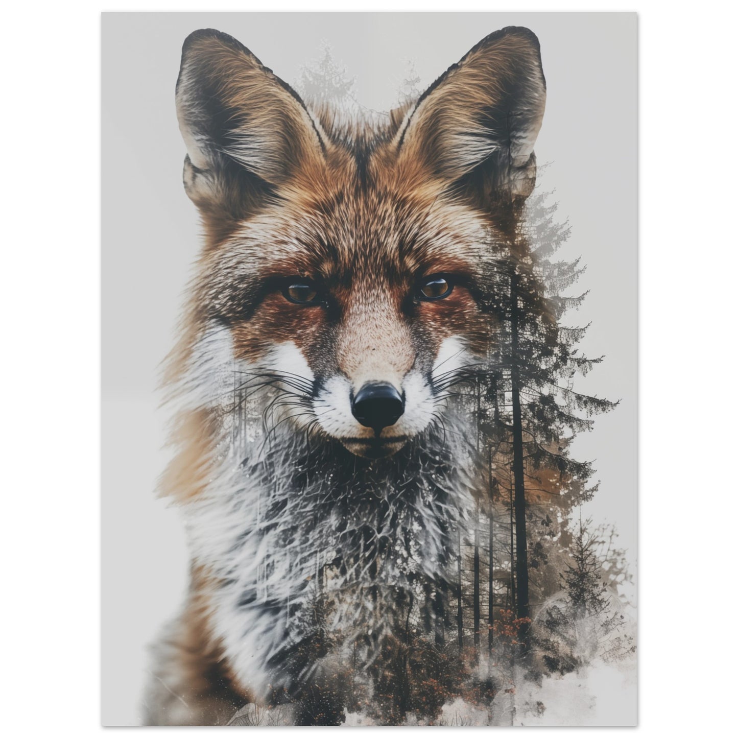 Fuchs und Wald 30x40 cm - Pixara