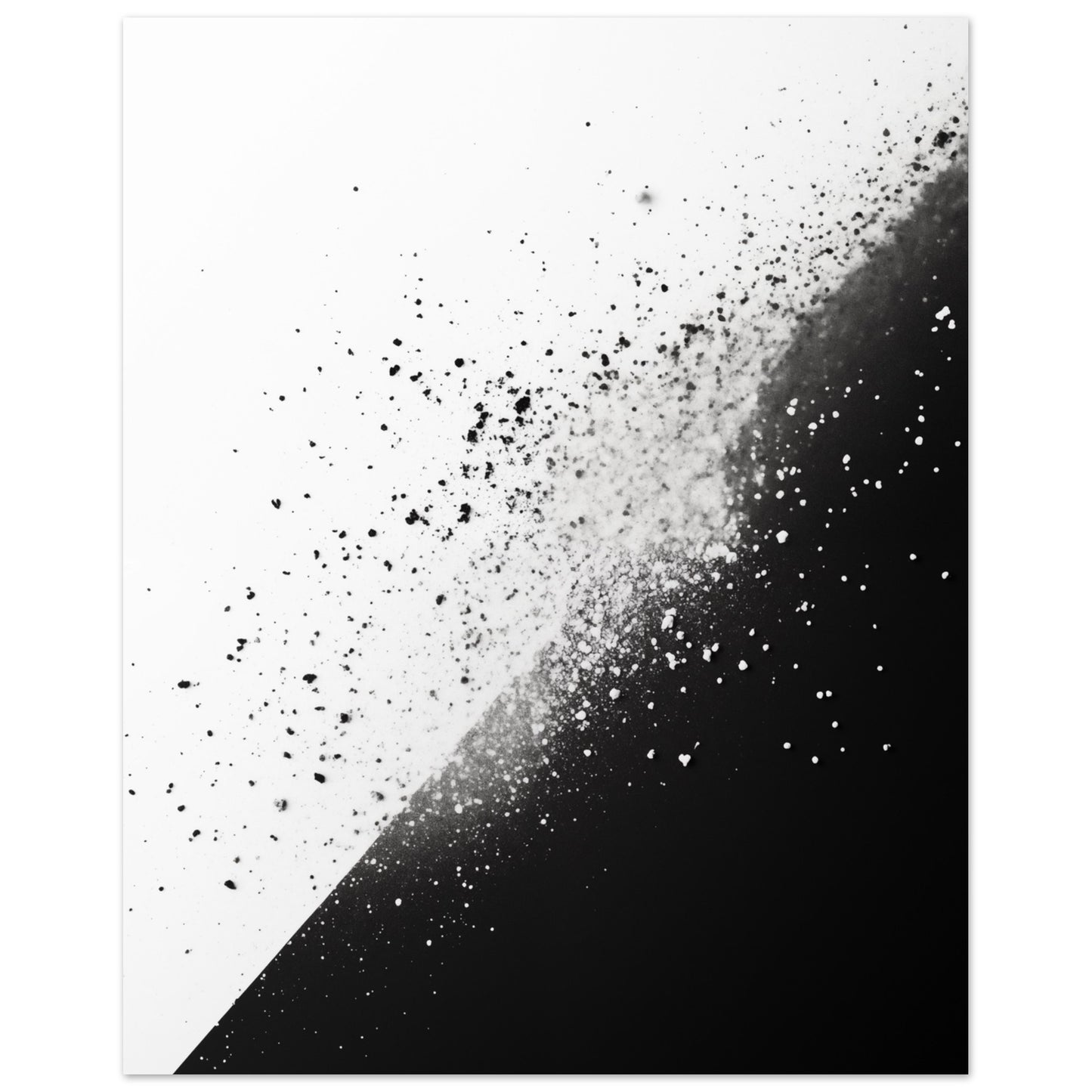 Schwarz-Weiß-Splitter 1 Poster 40x50 cm - Pixara