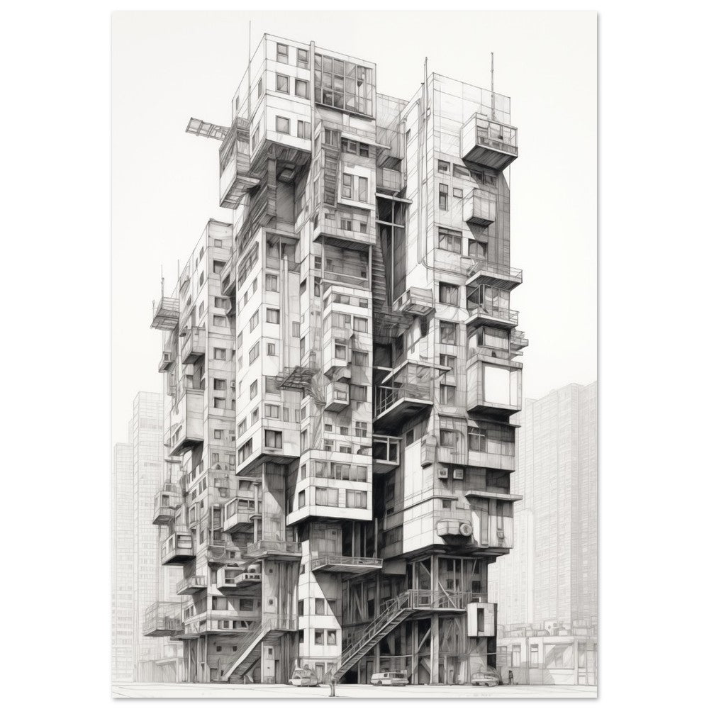 Urban Labyrinth Poster A4 21x29.7 cm - Pixara
