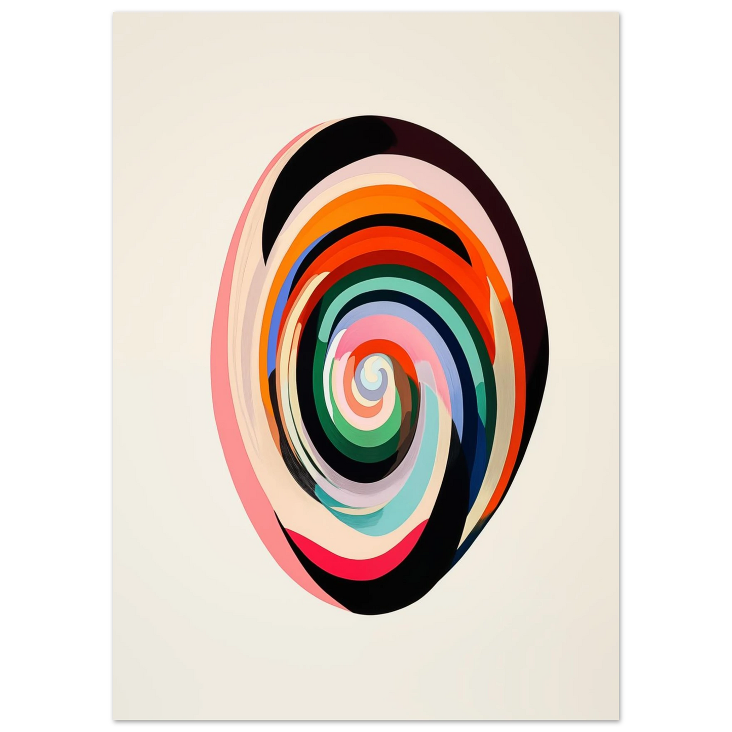 Farbenfrohe Spirale Poster 50x70 cm - Pixara