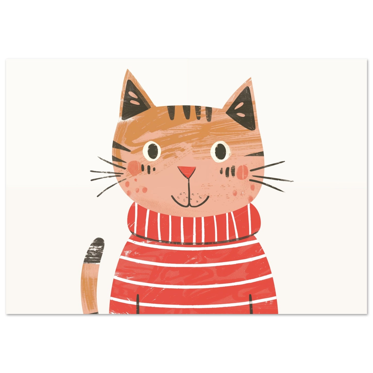 Mona die schelmische Katze A4 21x29.7 cm - Pixara