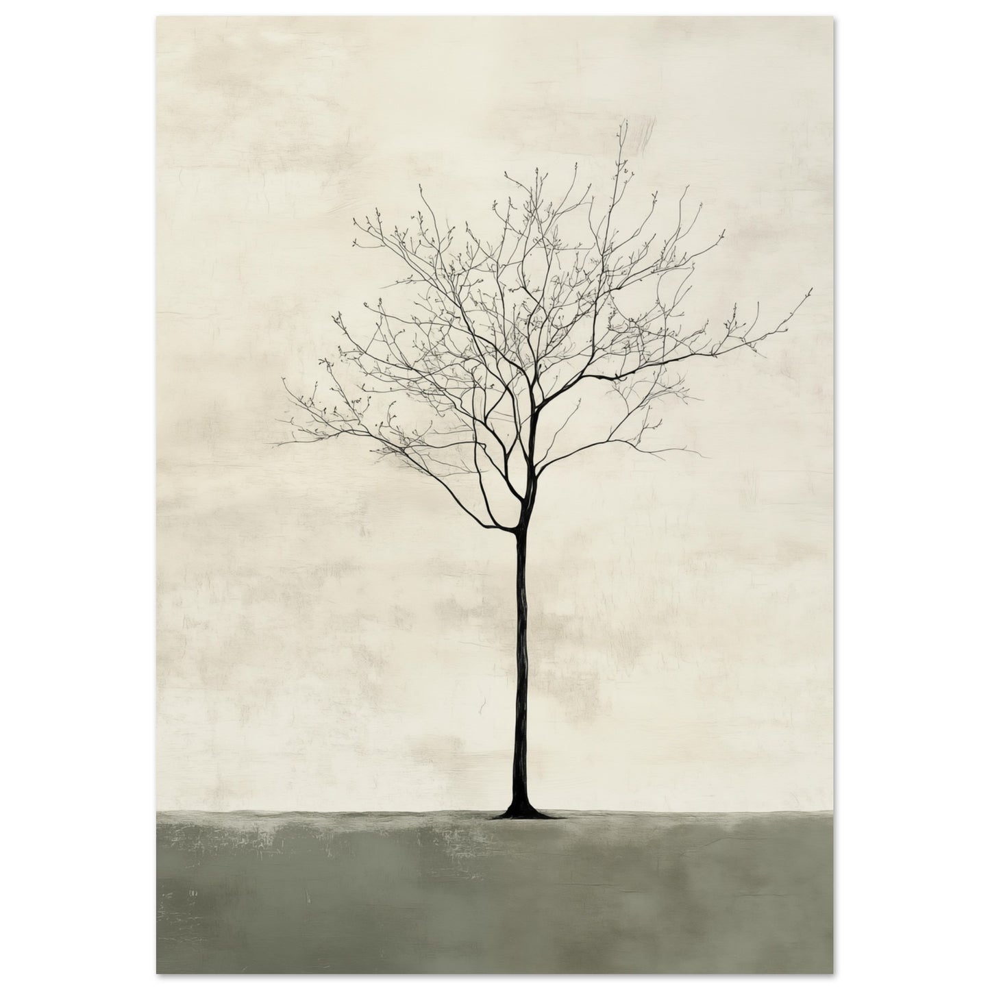 Einsamer Baum Poster A4 21x29.7 cm - Pixara