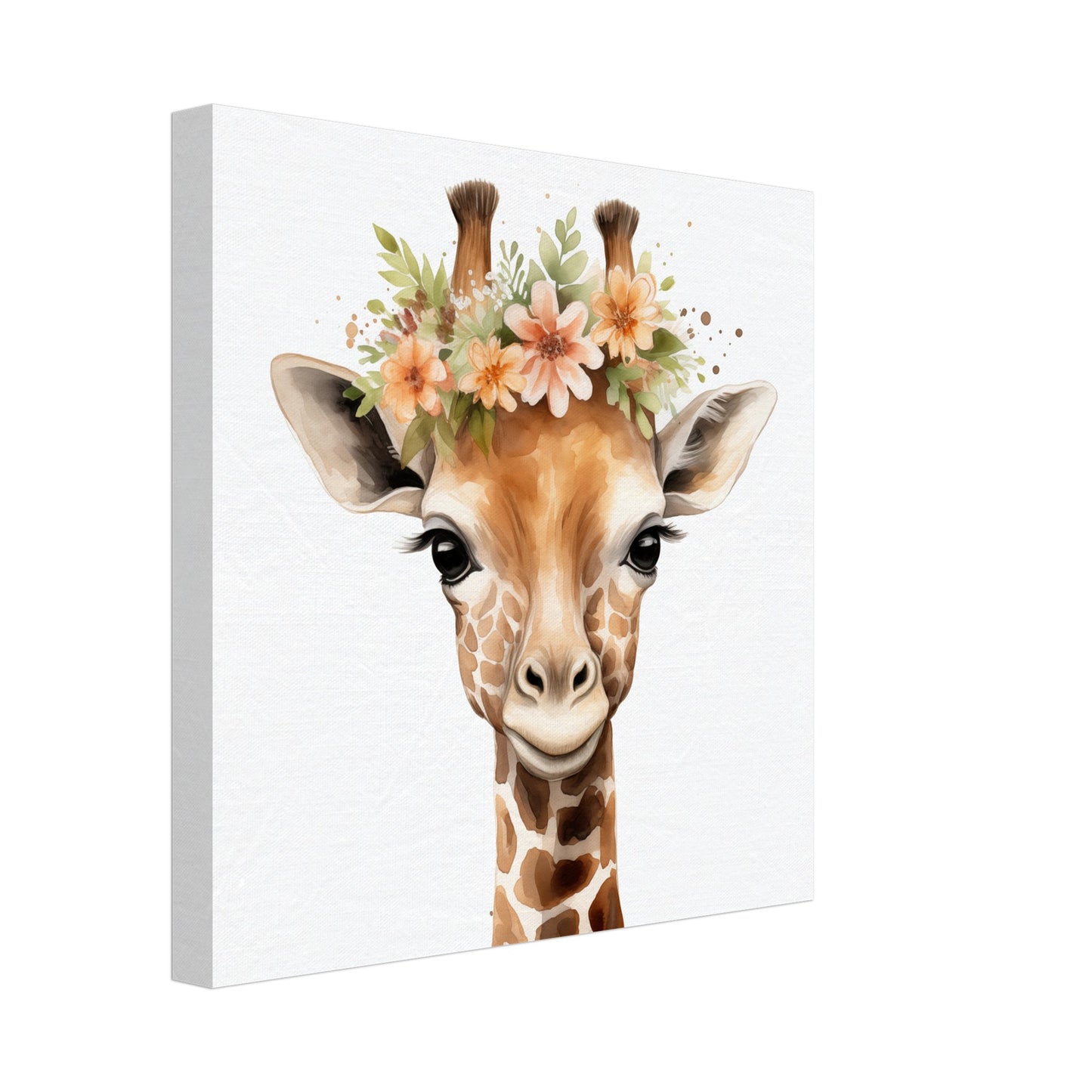 Giraffe "Giselle" Leinwand 30x30 cm - Pixara