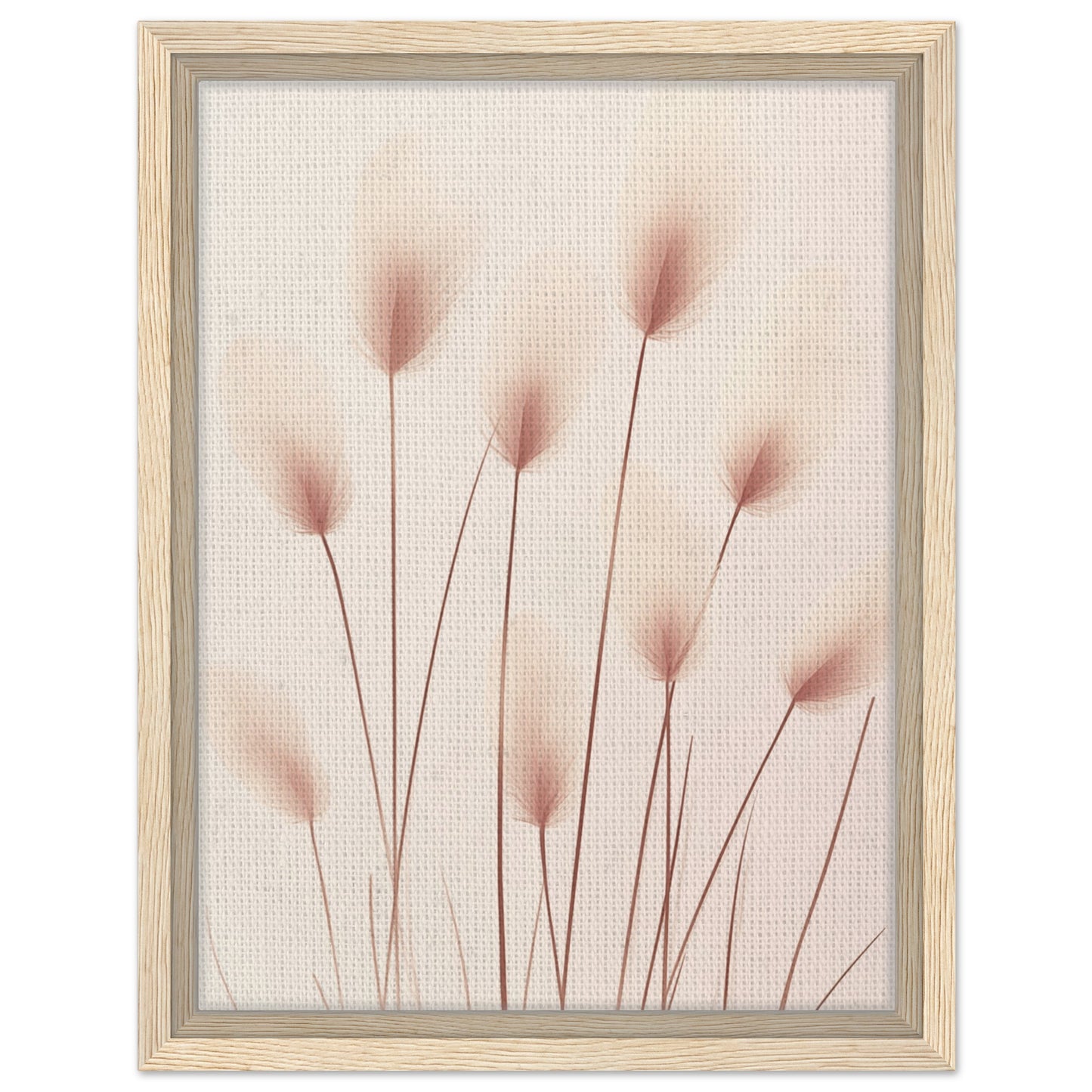 Zarte Bunny Tails | Gerahmte Leinwand 30x40 cm 12x16″ Holzrahmen - Pixara