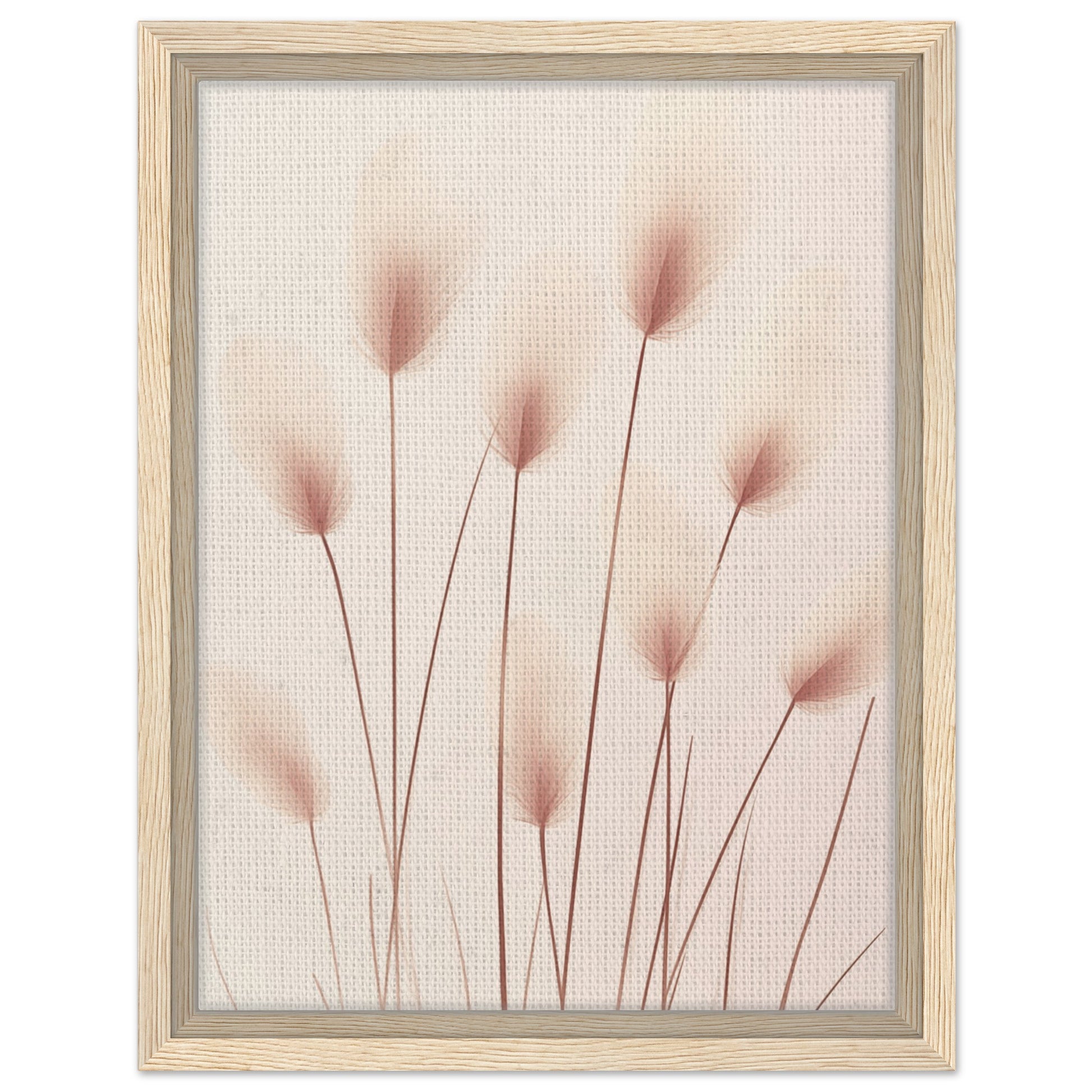 Zarte Bunny Tails | Gerahmte Leinwand Holzrahmen 30x40 cm - Pixara