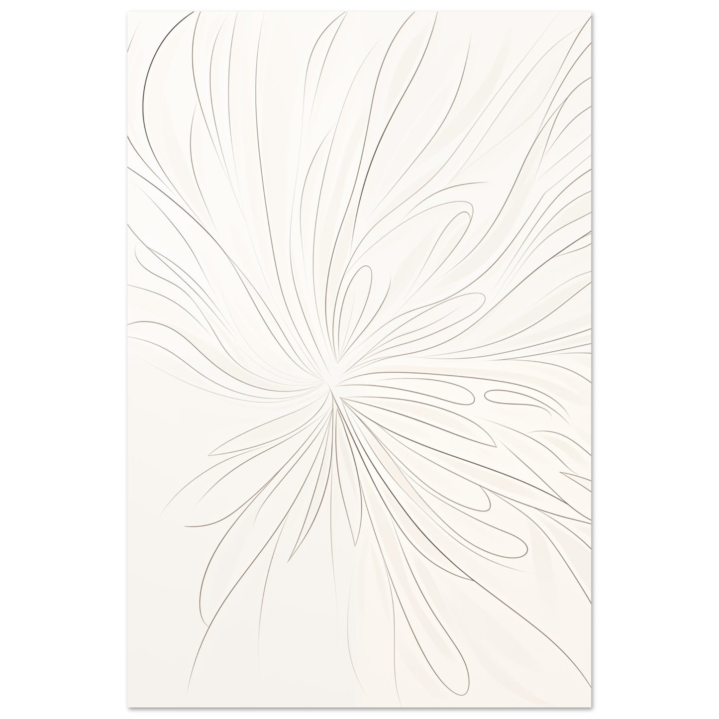 Feathery Lines Poster 60x90 cm - Pixara