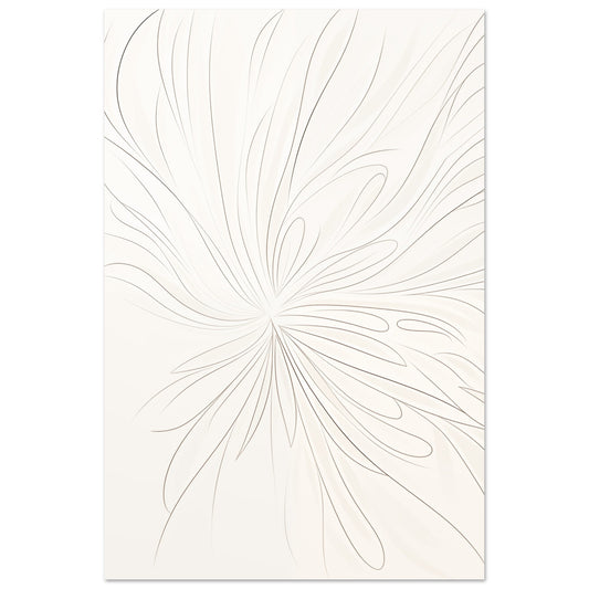 Feathery Lines Poster 60x90 cm - Pixara
