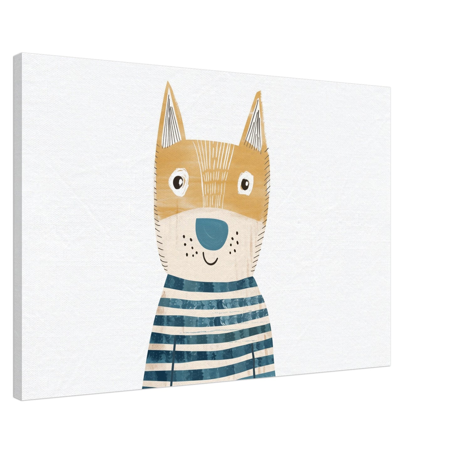 Bodo der freundliche Hund Leinwand 60x90 cm - Pixara